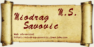 Miodrag Savović vizit kartica